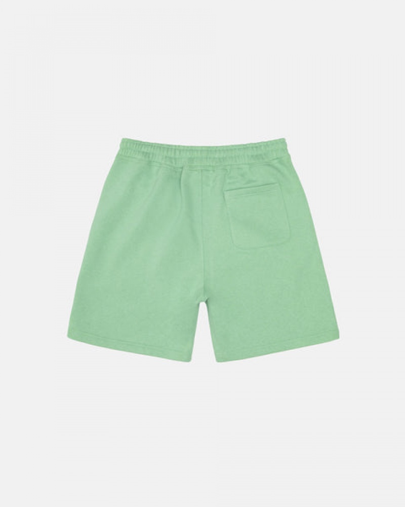 Stussy Stock Logo Sweatshort Korte Broek Heren Groen Belgium | OKI-8869