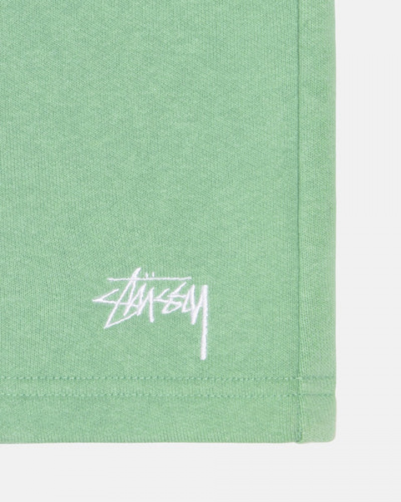 Stussy Stock Logo Sweatshort Korte Broek Heren Groen Belgium | OKI-8869