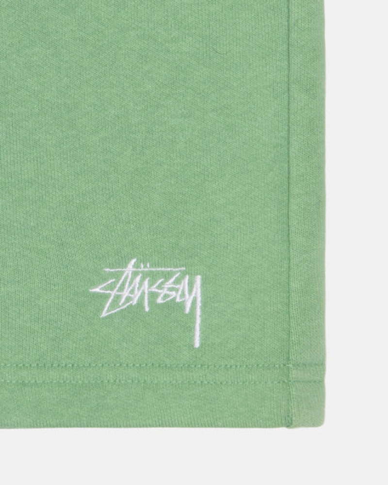 Stussy Stock Logo Sweatshort Korte Broek Heren Groen Belgium | OKI-8869