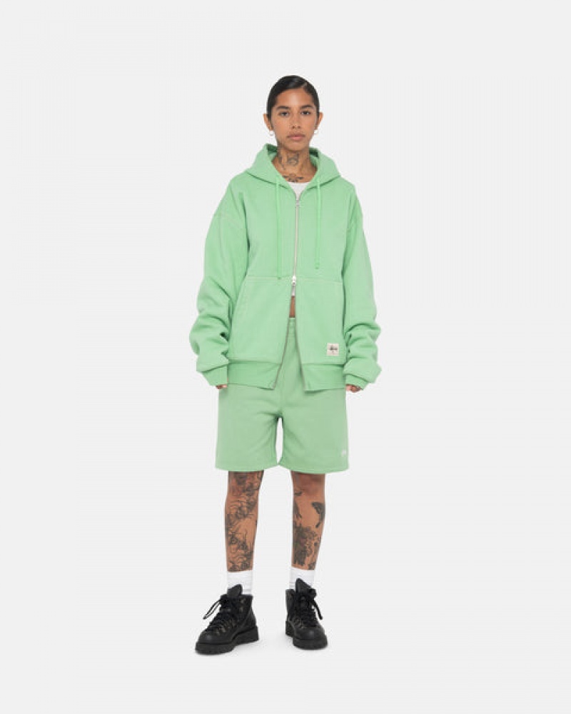 Stussy Stock Logo Sweatshort Korte Broek Heren Groen Belgium | OKI-8869