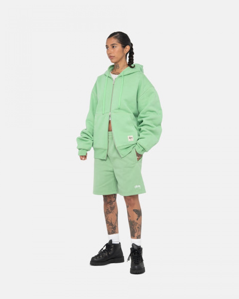 Stussy Stock Logo Sweatshort Korte Broek Heren Groen Belgium | OKI-8869