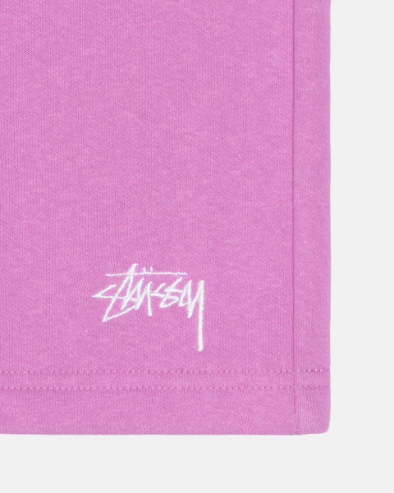 Stussy Stock Logo Sweatshort Korte Broek Dames Paars Belgium | WUM-6013