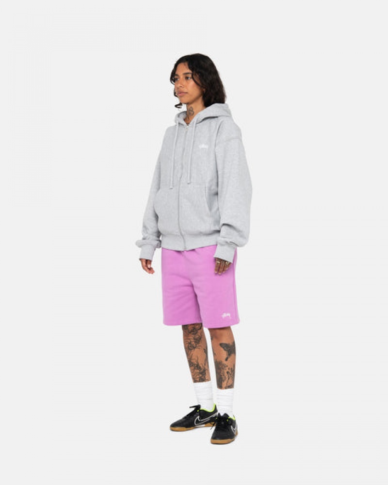 Stussy Stock Logo Sweatshort Korte Broek Dames Paars Belgium | WUM-6013