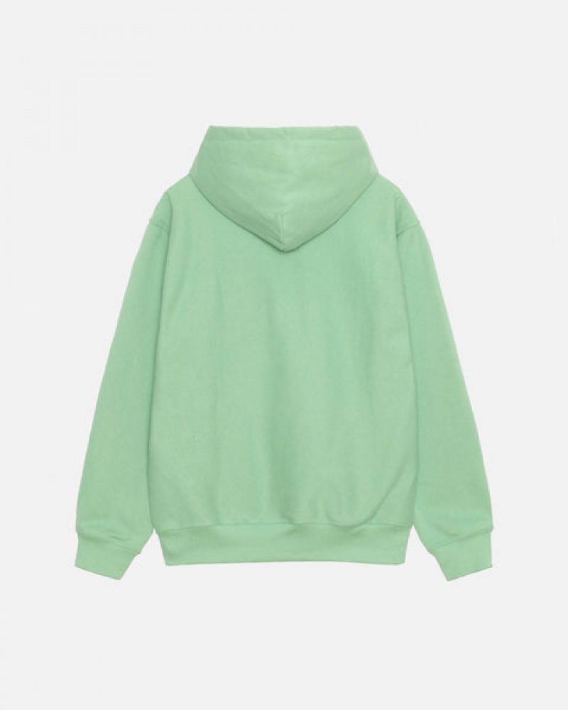 Stussy Stock Logo Zip Hood Sweatshirts Dames Groen Belgium | MCC-0857