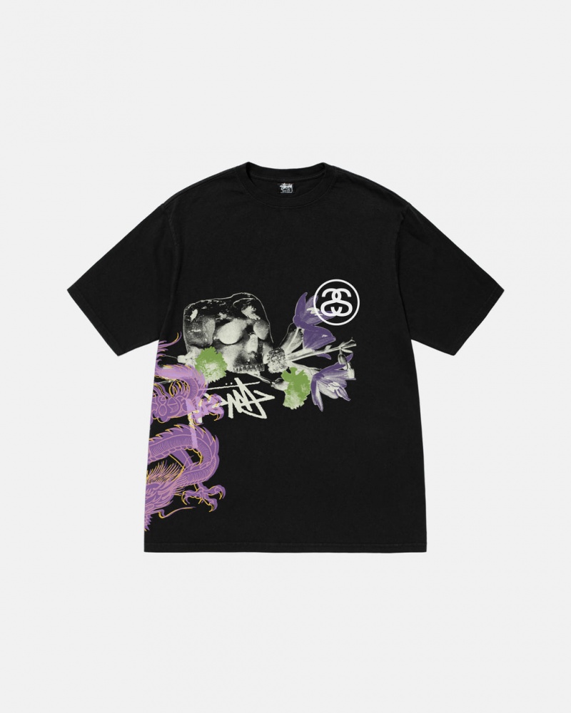 Stussy Strike Pigment Dyed Tee T-shirts Heren Zwart Belgium | MMO-7778