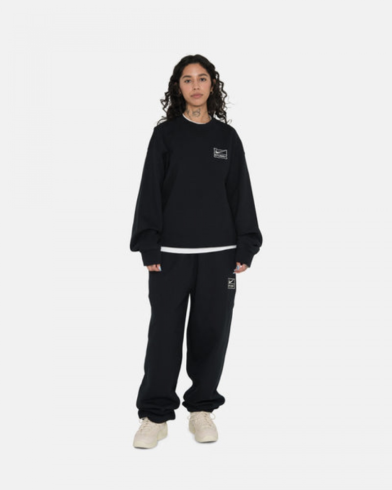 Stussy Stone Wash Fleece Pant Joggingbroek Dames Zwart Belgium | GBD-8306