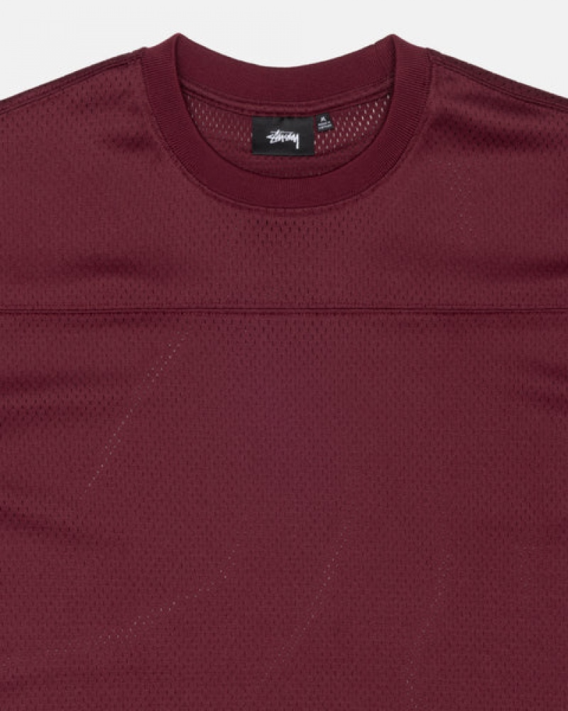 Stussy Surfman Mesh Football Jersey Topjes Heren Bordeaux Belgium | IVC-9346