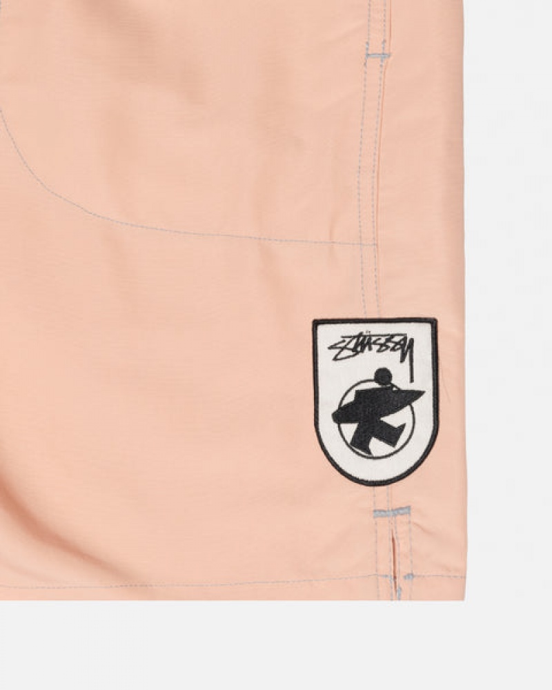 Stussy Surfman Patch Water Kort Zwemkleding Heren Lichtroze Belgium | HNY-1675