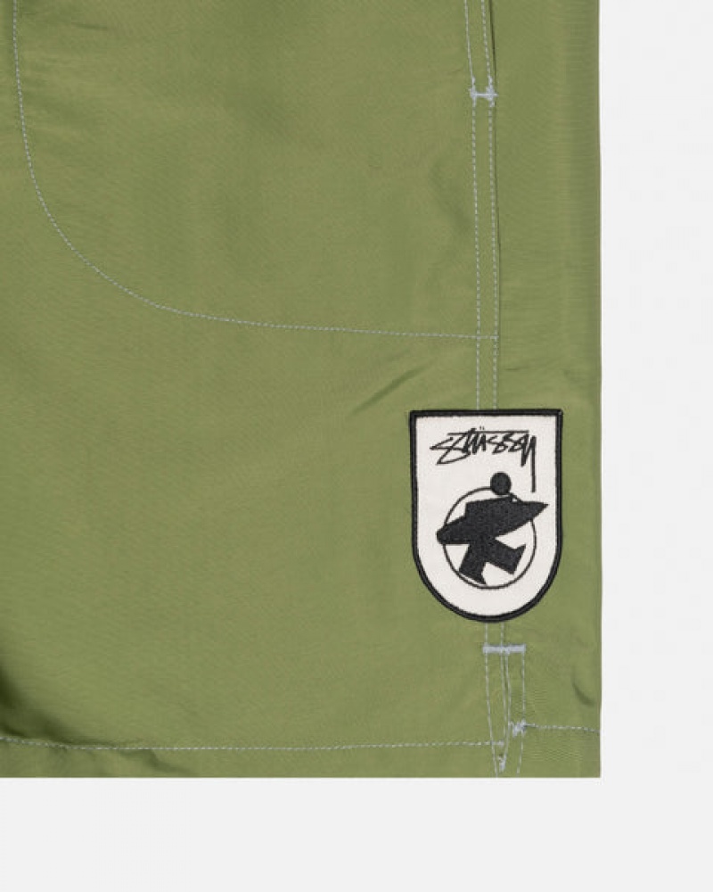 Stussy Surfman Patch Water Kort Zwemkleding Dames Groen Belgium | JTO-6685