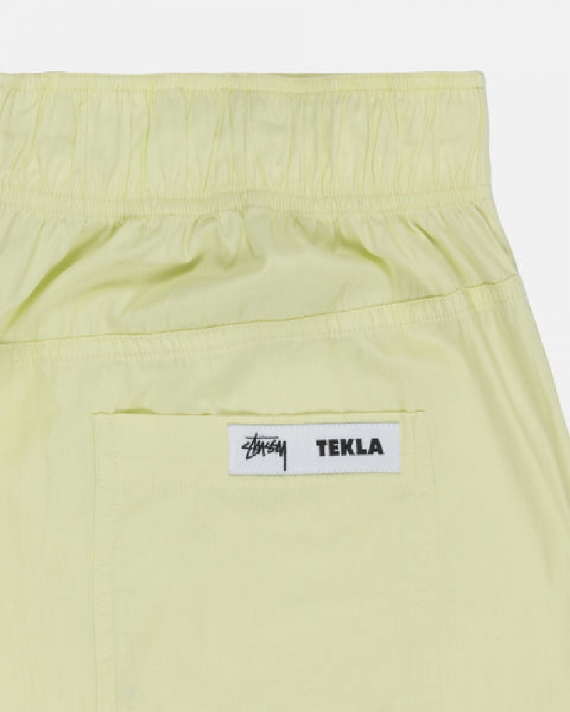 Stussy Tekla Poplin Pyjama Shorts Korte Broek Heren Lichtgroen Belgium | EDU-6975