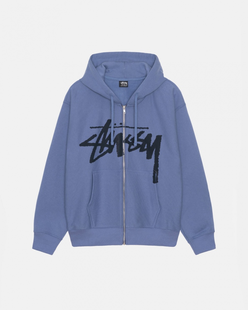 Stussy Venus Zip Hood Sweatshirts Dames Koningsblauw Blauw Belgium | OEY-5970