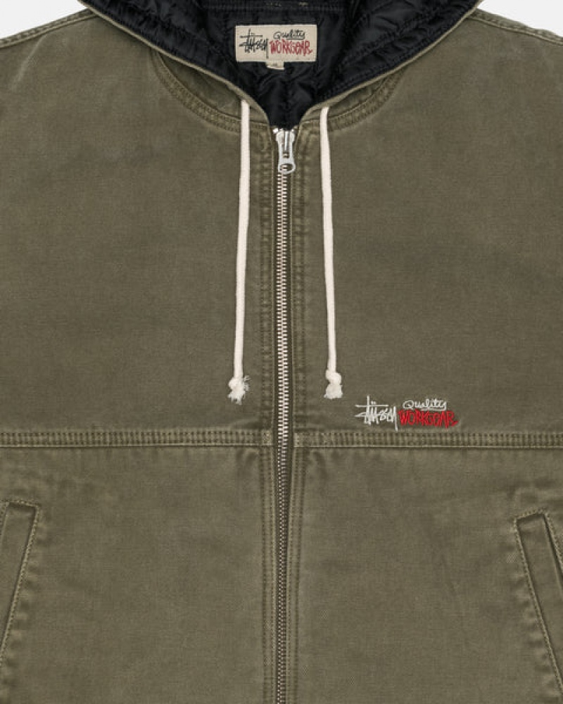 Stussy Werk Jacket Insulated Canvas Jassen Dames Olijfgroen Belgium | KDH-5987