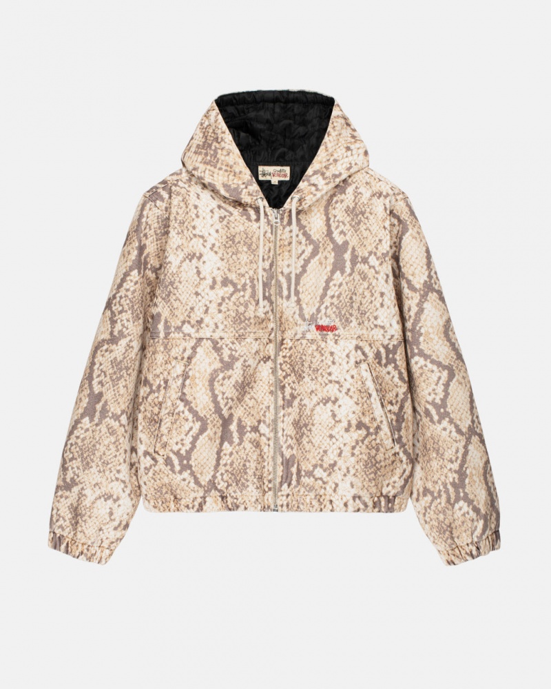 Stussy Werk Jacket Insulated Canvas Jassen Heren Slangenprint Belgium | NYB-9455