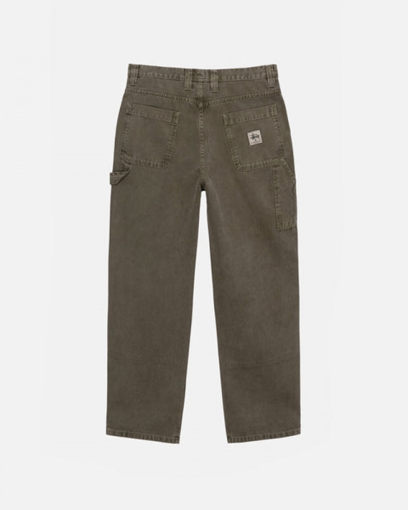 Stussy Werk Pant Canvas Broek Dames Olijfgroen Belgium | DOY-3037