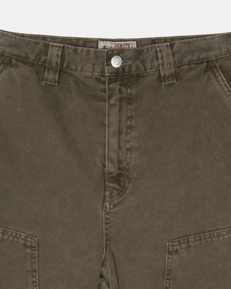 Stussy Werk Pant Canvas Broek Dames Olijfgroen Belgium | DOY-3037