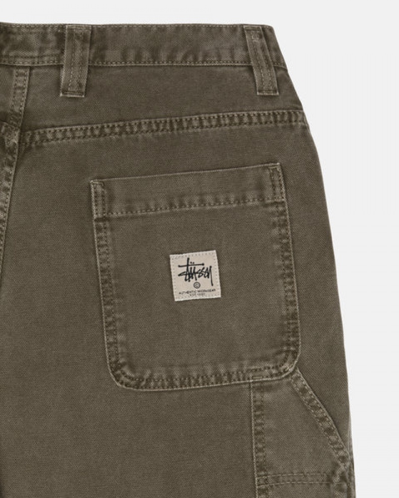 Stussy Werk Pant Canvas Broek Dames Olijfgroen Belgium | DOY-3037