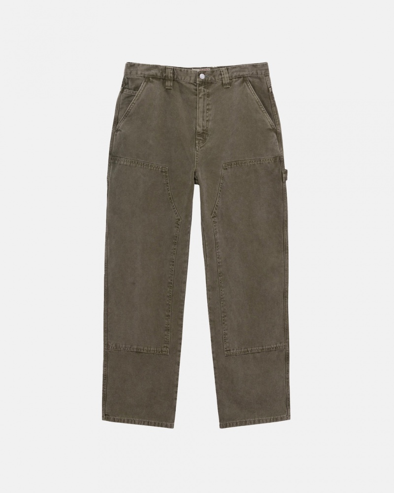 Stussy Werk Pant Canvas Broek Dames Olijfgroen Belgium | DOY-3037