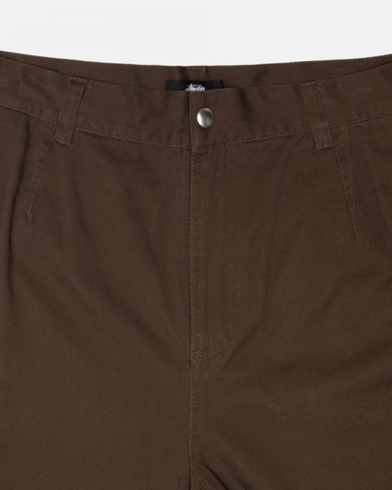 Stussy Workgear Trouser Twill Broek Dames Bruin Belgium | WMZ-3775