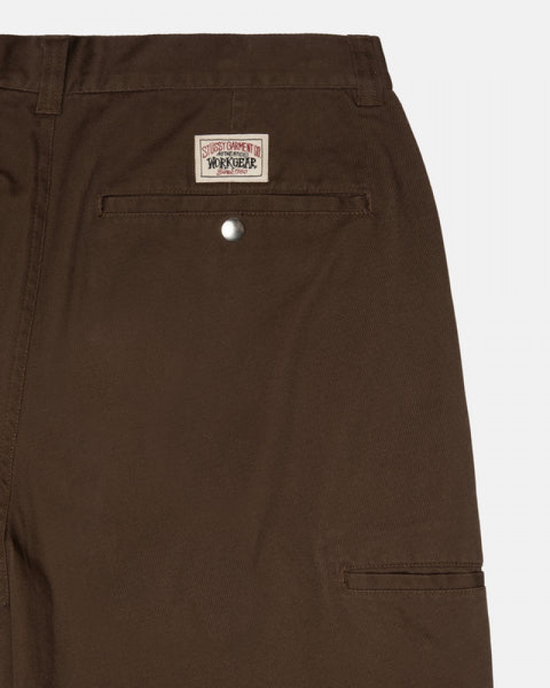 Stussy Workgear Trouser Twill Broek Dames Bruin Belgium | WMZ-3775