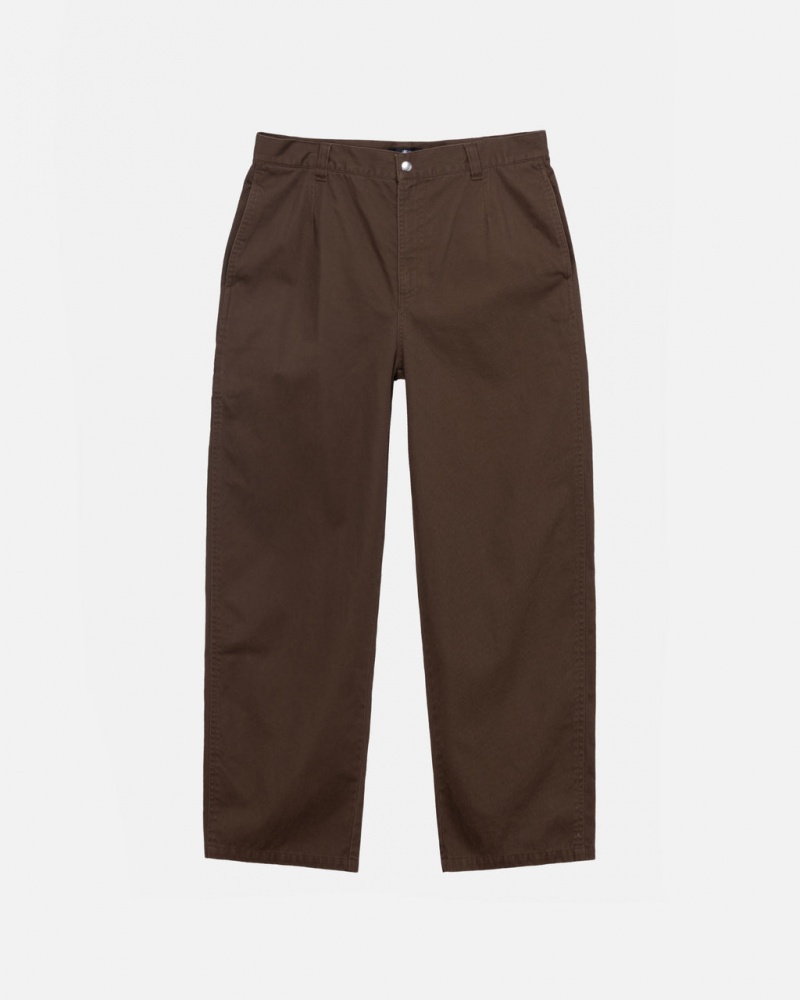 Stussy Workgear Trouser Twill Broek Dames Bruin Belgium | WMZ-3775