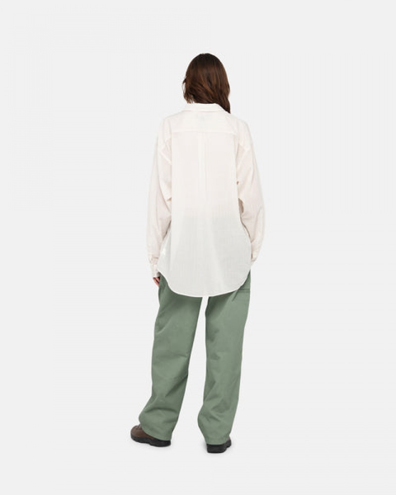 Stussy Workgear Trouser Twill Broek Dames Groen Belgium | WVA-2970