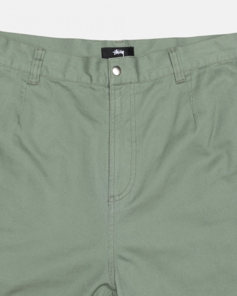 Stussy Workgear Trouser Twill Broek Dames Groen Belgium | WVA-2970