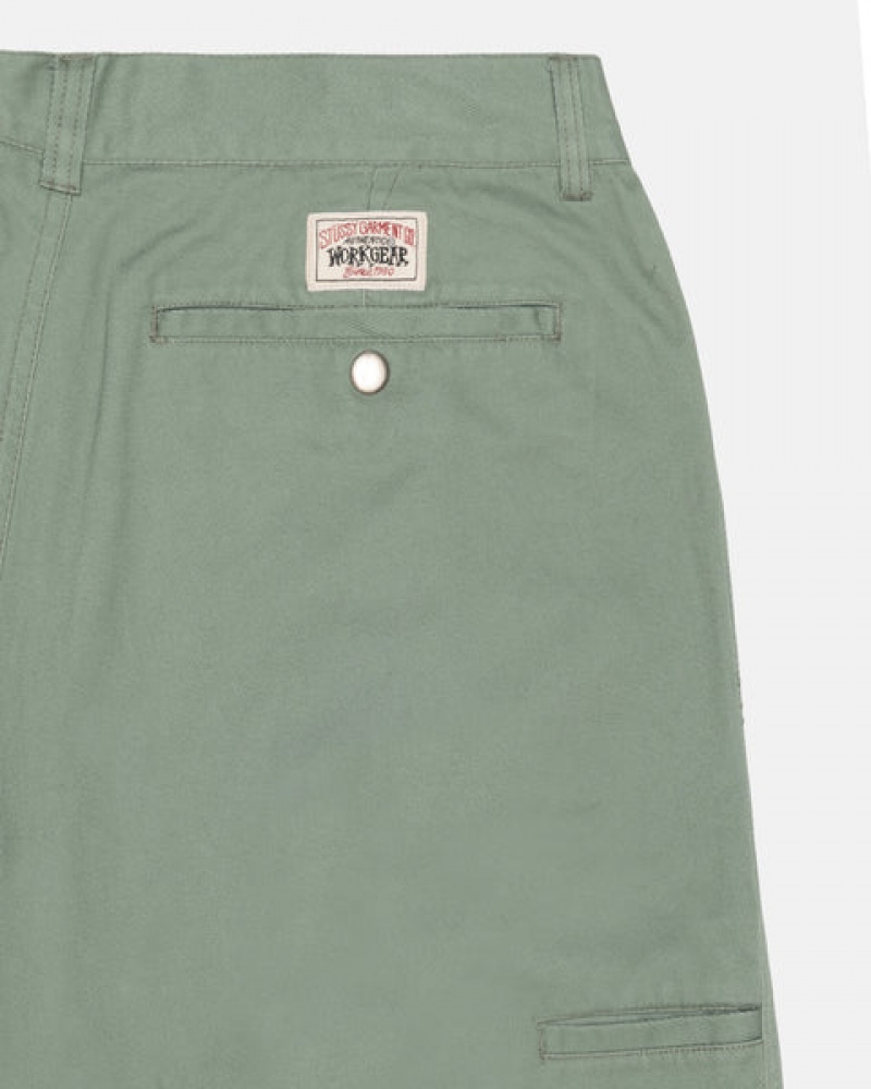 Stussy Workgear Trouser Twill Broek Dames Groen Belgium | WVA-2970