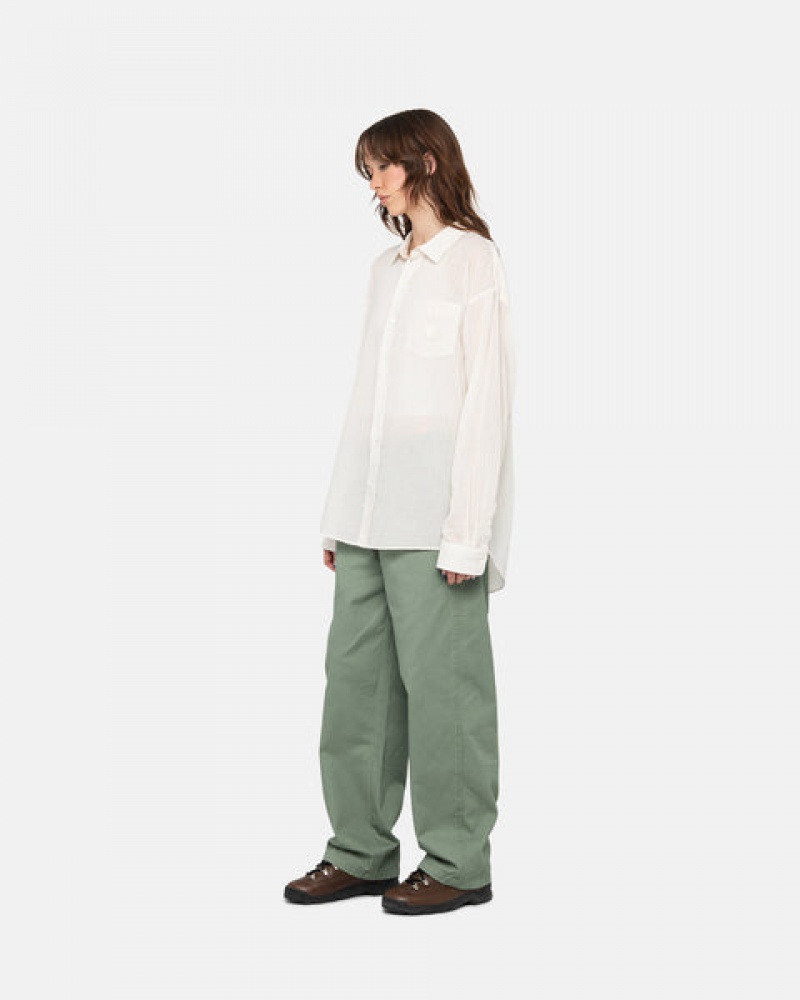 Stussy Workgear Trouser Twill Broek Heren Groen Belgium | LHE-0253