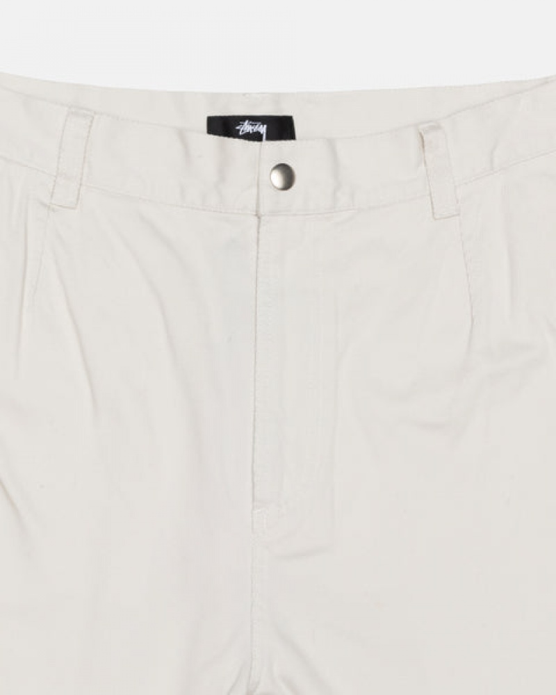 Stussy Workgear Trouser Twill Broek Heren Wit Belgium | ZTL-3693