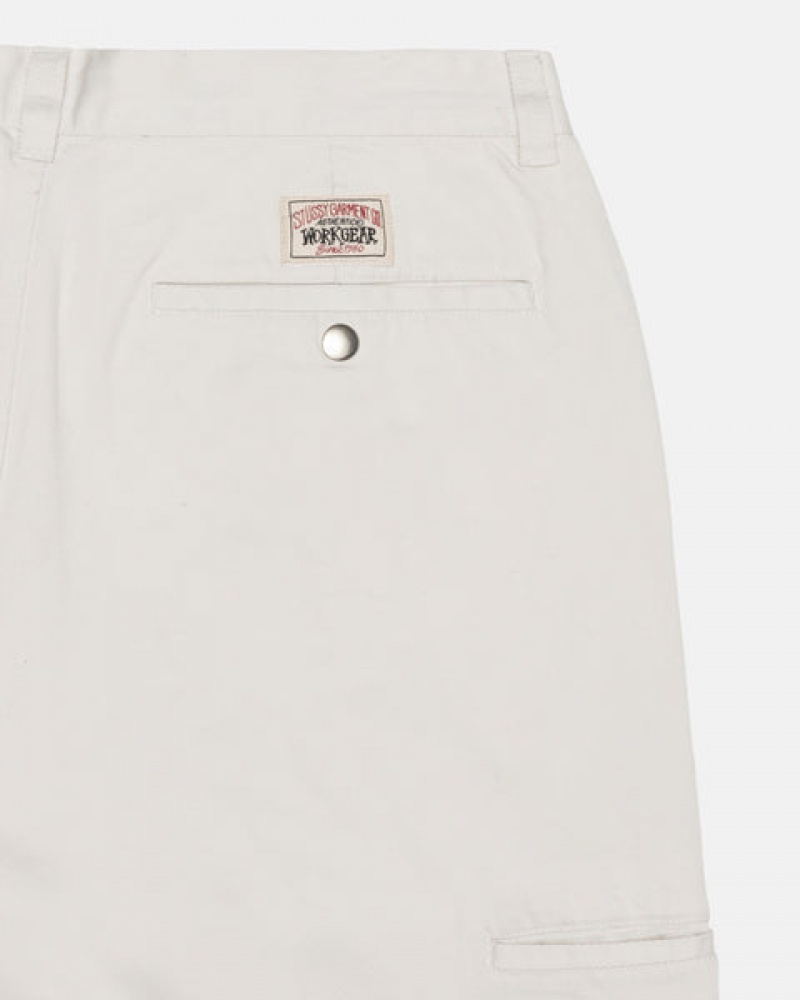 Stussy Workgear Trouser Twill Broek Heren Wit Belgium | ZTL-3693