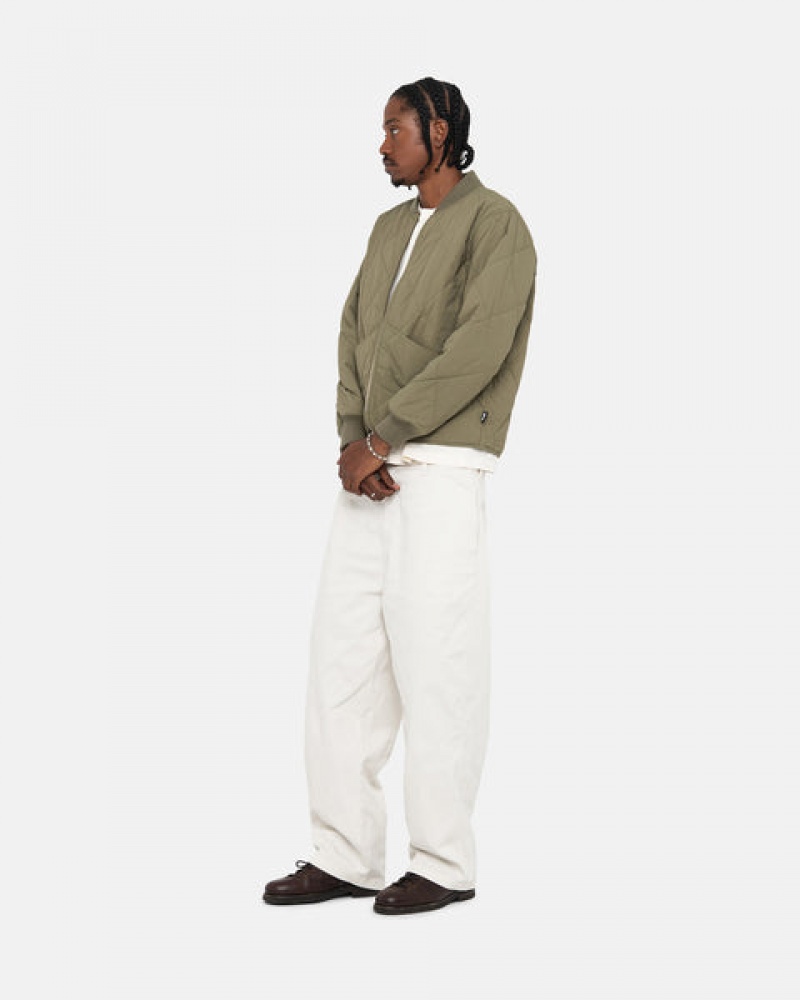 Stussy Workgear Trouser Twill Broek Heren Wit Belgium | ZTL-3693